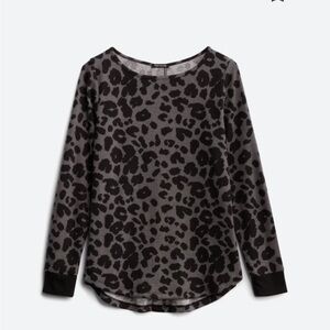 Black & Grey Leopard Print Sweater